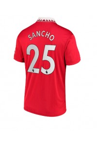 Manchester United Jadon Sancho #25 Voetbaltruitje Thuis tenue 2022-23 Korte Mouw